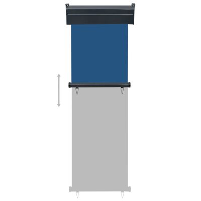 vidaXL Вертикална тента за балкон, 65x250 см, синя