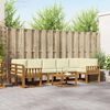 vidaXL Комплект дивани за открито 8 pcs Натурален и Крема