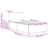 vidaXL Рамка за легло с таблото Бяло 100 x 200 cm Инженерно дърво