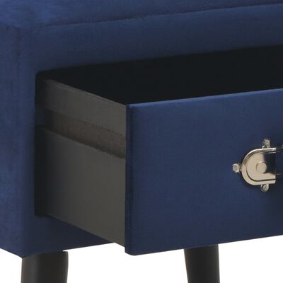 vidaXL Нощни шкафчета, 2 бр, сини, 40x35x40 см, кадифе