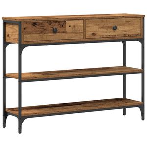 vidaXL Конзолна маса Старо дърво 100 x 25 x 75 см Инженерно дърво