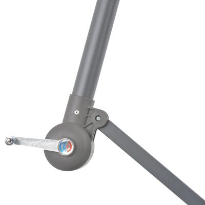 vidaXL Градински чадър с чупещо рамо и алуминиев прът, 300 см, таупе