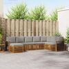 vidaXL Комплект секционен диван 8 pcs Естествено и светло сиво