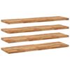 vidaXL Плаващ рафт, 4 бр, 120x40x4 см, маслен финиш, акация масив