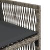 vidaXL Градински трапезен комплект 9 части с възглавници сив полиратан