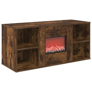 vidaXL Електрическа камина Опушен дъб 100 x 37 x 45,5 cm