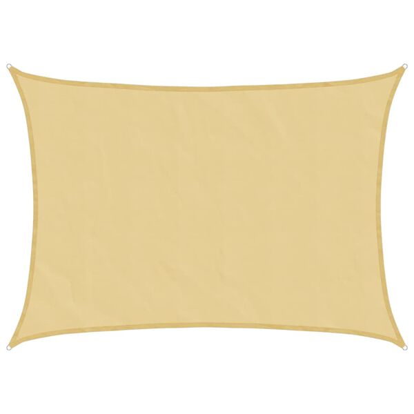 vidaXL Слънцезащитно платно пясъчно 8x6 м 100% полиестер Оксфорд