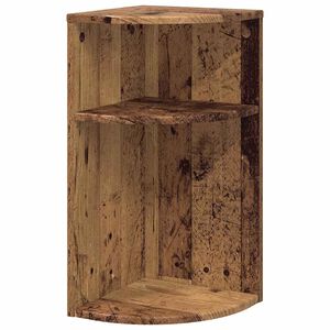 vidaXL Крайна масичка Старо дърво 29,6 x 29,6 x 60 см Инженерно дърво