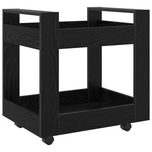 vidaXL Бюро количка Черния дъб 60 x 45 x 60 см Инженерна дървесина