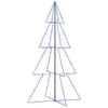 vidaXL Коледна елха конус, 360 LED, за закрито и открито, 143x250 см