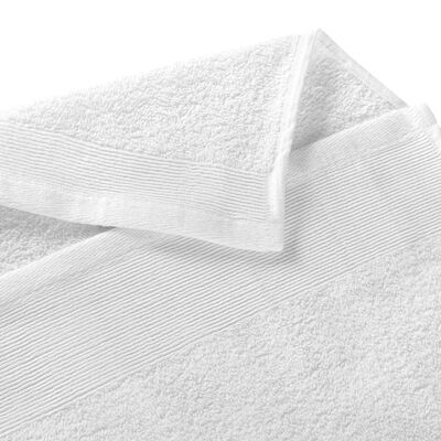 vidaXL Кърпи за сауна, 25 бр, памук, 350 г/м², 80x200 см, бели