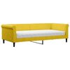 vidaXL Канапе с матрак, жълто, 90x200 см, кадифе