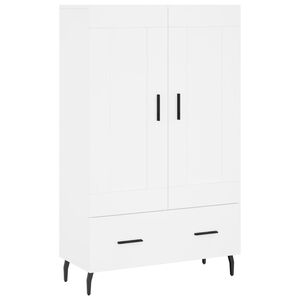 vidaXL Висок шкаф, бял, 69,5x31x115 см, инженерно дърво