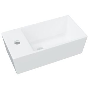 vidaXL Мивка бяла 48x25x15 см керамика