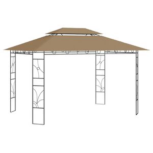 vidaXL Шатра, 4x3x2,7 м, таупе, 160 г/м&sup2;