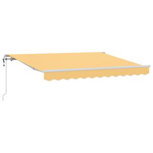 vidaXL Прибираща се тента Пясък 600 &times; 300 cm Тъкан и алуминий