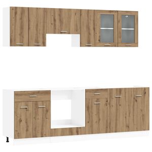 vidaXL Кухненски единица Lyon 8 pcs Инженерно дърво