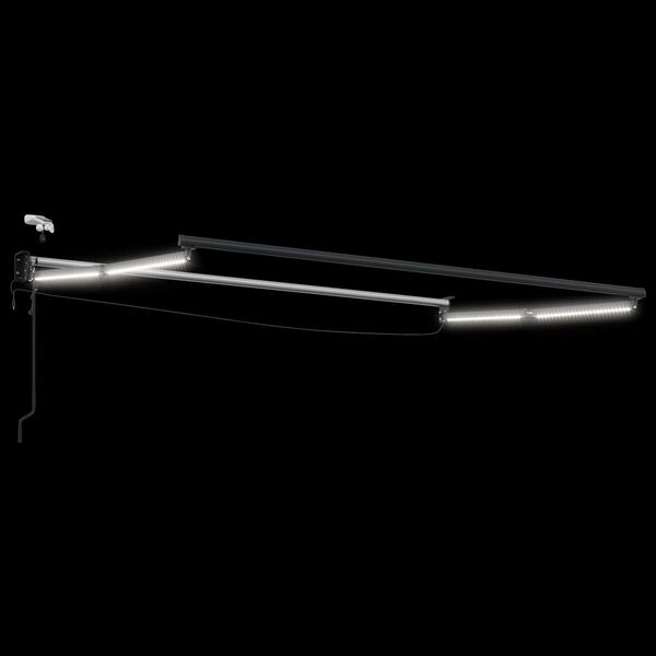 vidaXL Електрически разтегателен навес Антрацит и бяло 3 x 2 m