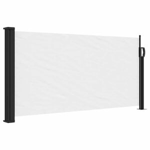 vidaXL Прибираща се странична тента, бяла, 100x300 см
