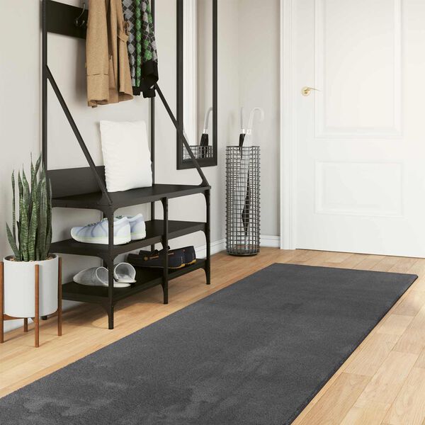vidaXL Килими за помещение HUARTE Антрацит 300 x 80 см Полиестер
