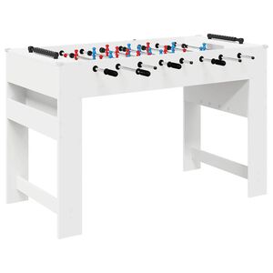 vidaXL Маса за фуутбол Бял 125 x 60,5 x 80 см Инженерно дърво