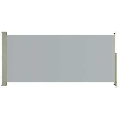 vidaXL Прибираща се дворна странична тента, 140x300 см, сива