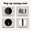 vidaXL Сгъваема парти палатка със странични стени, черна, 3x3 м