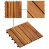 vidaXL Плочка за decking 10 pcs Кафяво 30 x 30 cm Дърво от Акация