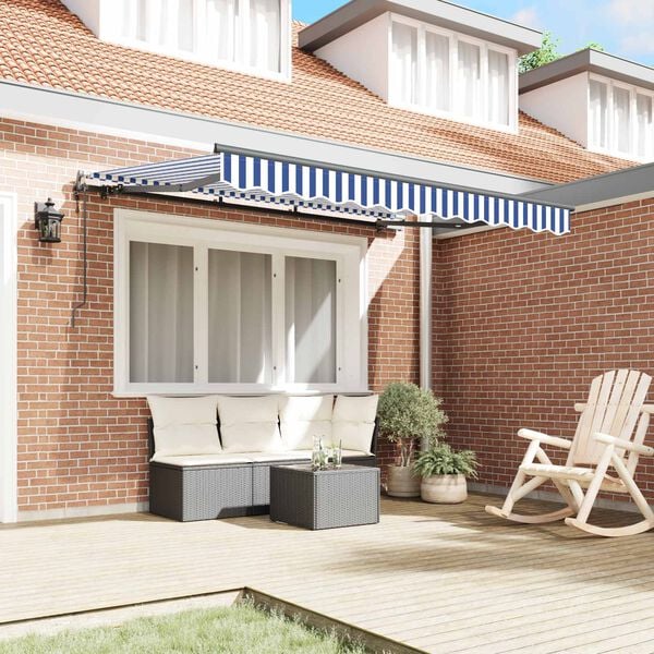 vidaXL Сгъваем навес Синьо 250 x 200 cm текстил