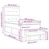 vidaXL Легло с пружинирана основа с матрак Таупе 100 x 200 cm текстил