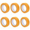 vidaXL Ленти за маскиране на художници 6 бр. Жълто 25мм x 50м Хартия