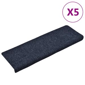 vidaXL Изтривалки за стълби, самозалепващи се, 5 бр., 65x21x4 см, антрацит, правоъгълен ръб