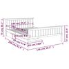 vidaXL Рамка за легло с 2 чекмеджета, тъмносива, бор масив, 140x200 см