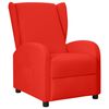 vidaXL Wingback изправящ стол реклайнер, червен, изкуствена кожа