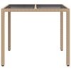 vidaXL Градинска маса за хранене Бежово 90 x 90 x 75 cm полиратан