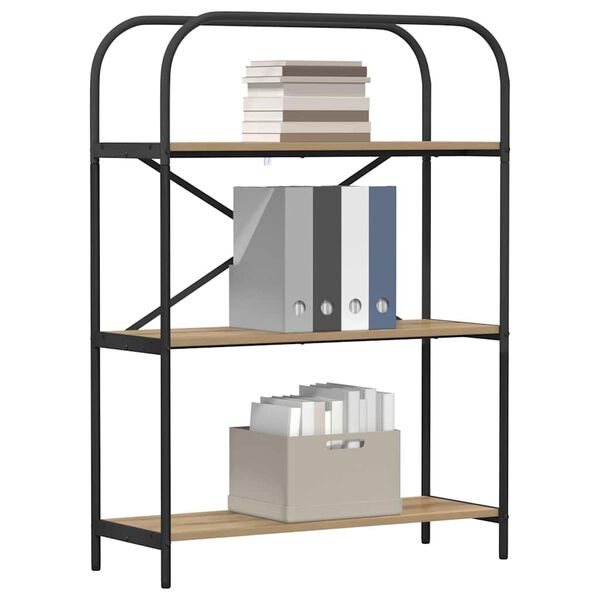 vidaXL Рафт за книги Дъб 80 x 30 x 109 см Инженерно дърво