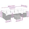 vidaXL Градински Софа Комплект с възглавница 8 pcs Бежово полиратан