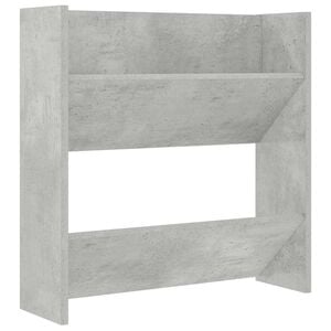vidaXL Стенен шкаф за обувки, бетонно сив, 60x18x60 см, ПДЧ