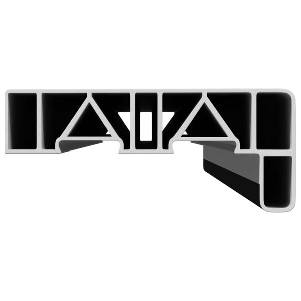 vidaXL Перваз за прозорец Антрацит с дъресен шарка 60 x 10 x 4,5 см