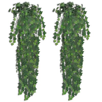 vidaXL Изкуствени храсти бръшлян, 4 бр, зелени, 90 см