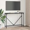 vidaXL Конзолна маса Черния дъб 102 x 23 x 75 см Инженерно дърво