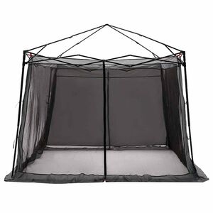vidaXL Вътрешна палатка Сив и оранжев 303 x 303 x 196 см тафта