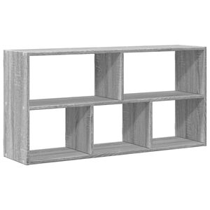 vidaXL Стенен рафт, сив сонома, 100x25x50 см, инженерно дърво