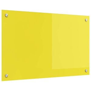 vidaXL Кухненски гръб Жълто 80 x 50 cm закалено стъкло