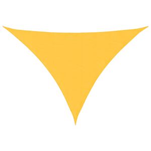 vidaXL Платно-сенник, Оксфорд текстил, триъгълно, 2,5x2,5x3,5 м, жълто