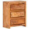 vidaXL Шкаф с чекмеджета, 60x33x75 см, акациево дърво масив