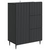 vidaXL Служебен шкаф Черно 66 x 34,5 x 91,5 см Инженерна дървесина