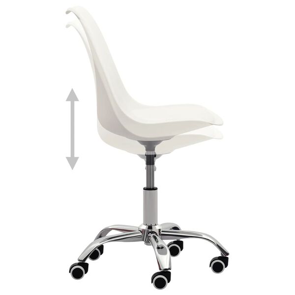 vidaXL Трапезни столове, 4 бр, бели, изкуствена кожа