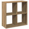 vidaXL Разделител за стая / библиотека, дъб артизан, 69,5x29x69,5 см