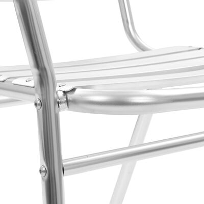 vidaXL Стифиращи градински столове, 2 бр, алуминиеви